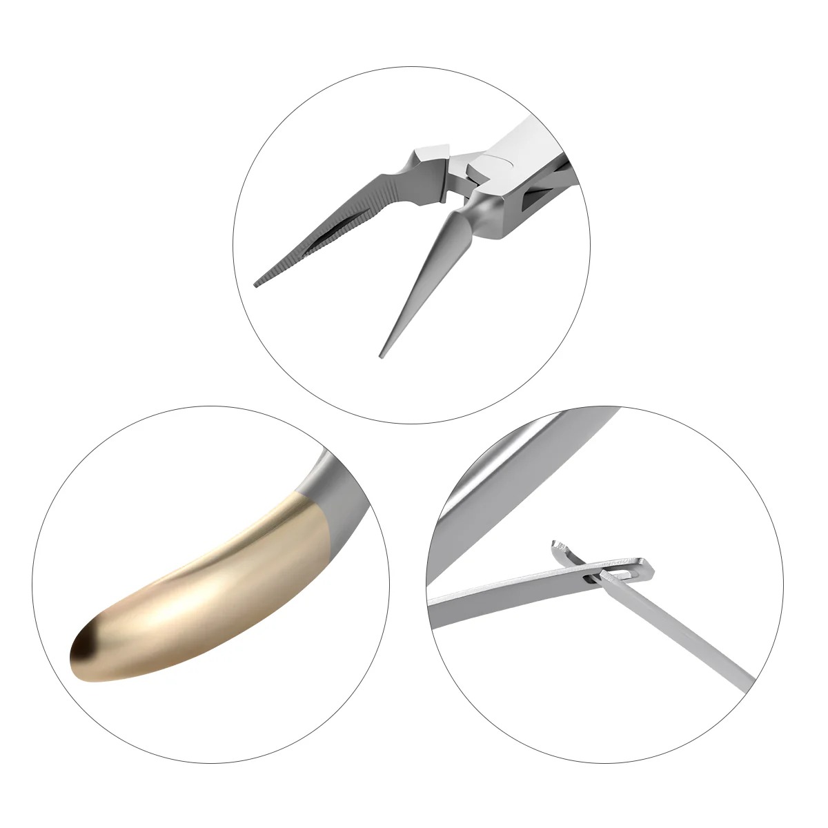 Dental Residual Root Tweezers Tooth Extraction Straight/Curved 45°/90°